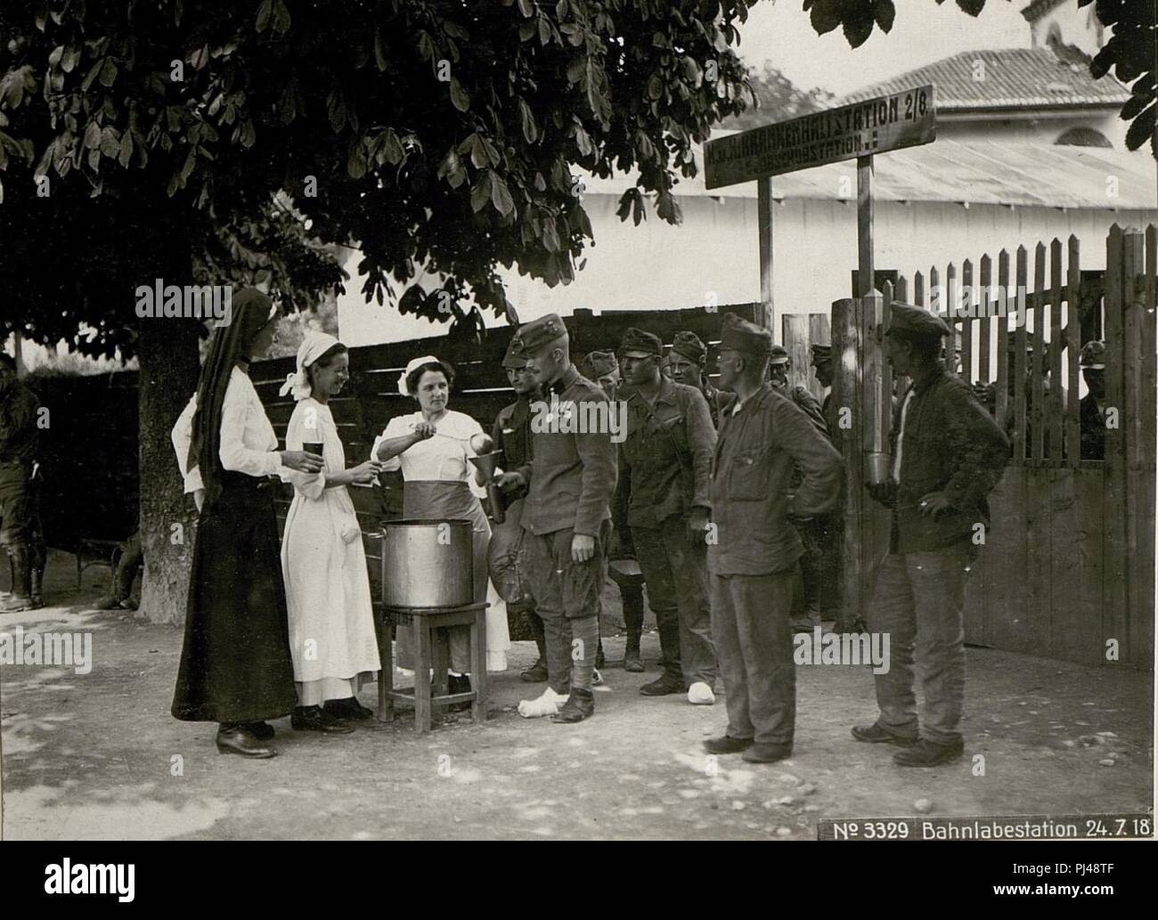 Bahnlabestation 24.7.18. Foto Stock
