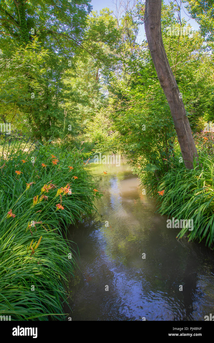 Giverny per via navigabile Foto Stock