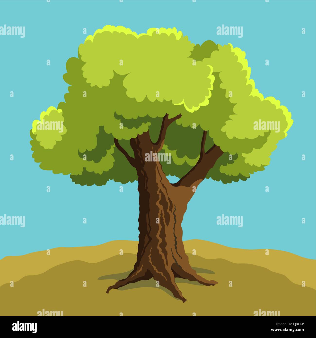 Illustrazione vettoriale di un albero Illustrazione Vettoriale