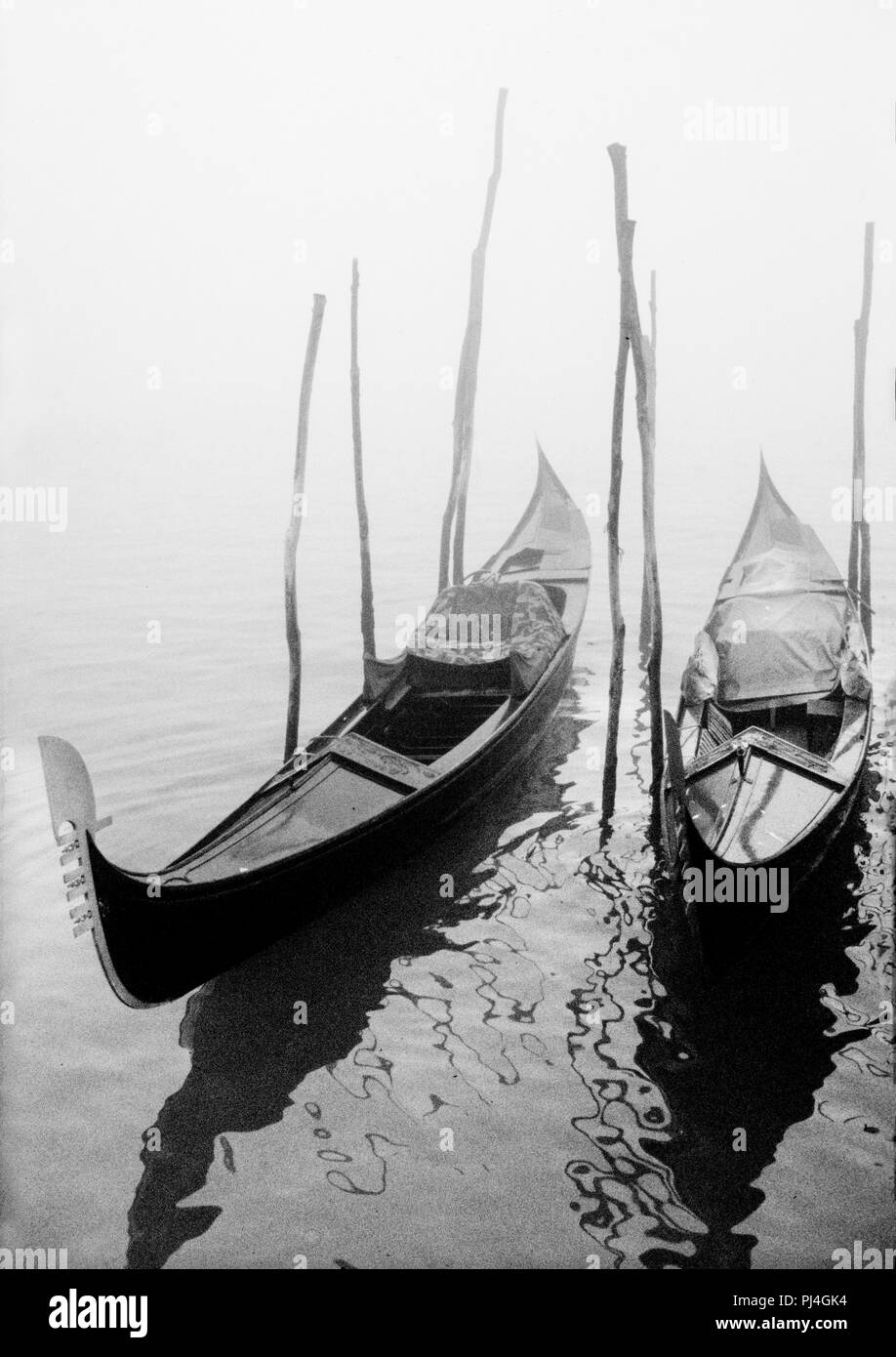Venezia, Italia, nella nebbia fotografato in 1985 Foto Stock