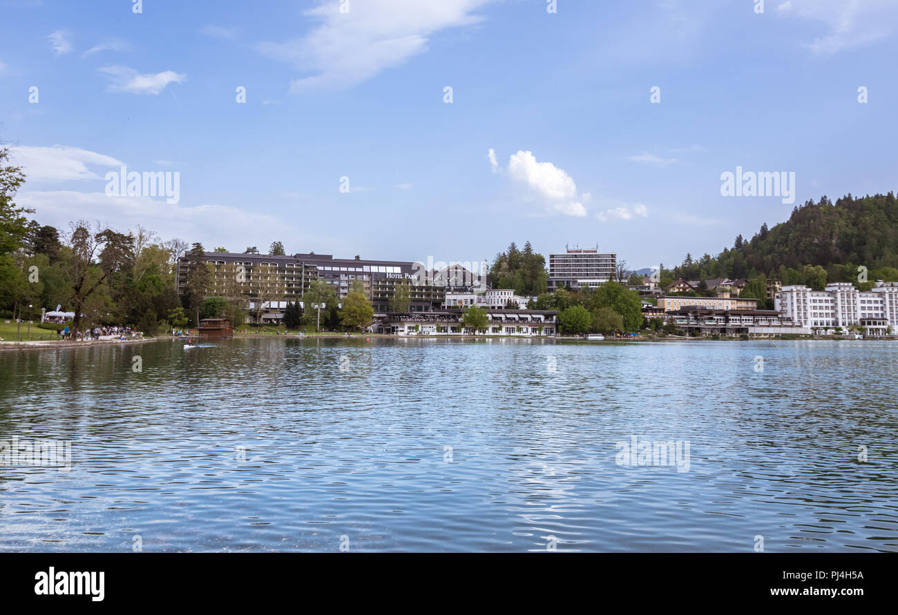 Il lago di Bled e il Parco Nazionale del Triglav, Superiore Carniolan, Slovenia, Europa Foto Stock