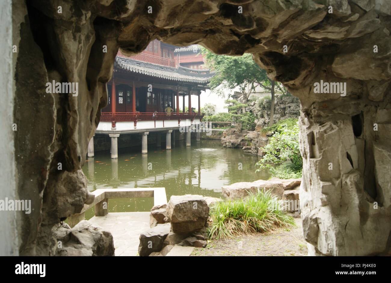 Giardini di Yu, la Shanghai, Cina Foto Stock