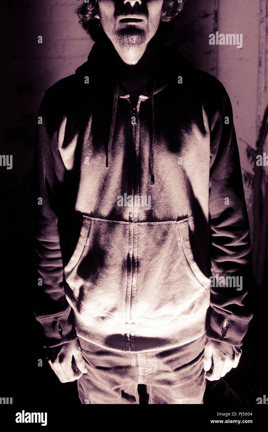 Ritratto di giovane uomo con la barba che indossa camicia e sfumature di alberi del parco Foto Stock