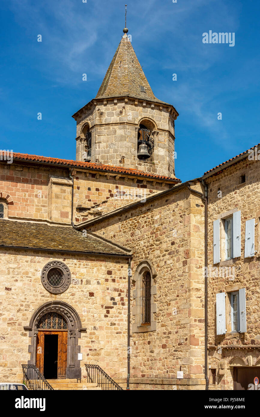 Saint Gervais e Saint Protais chiesa di Langogne, Lozère, Occitanie, Francia, Euorpe Foto Stock