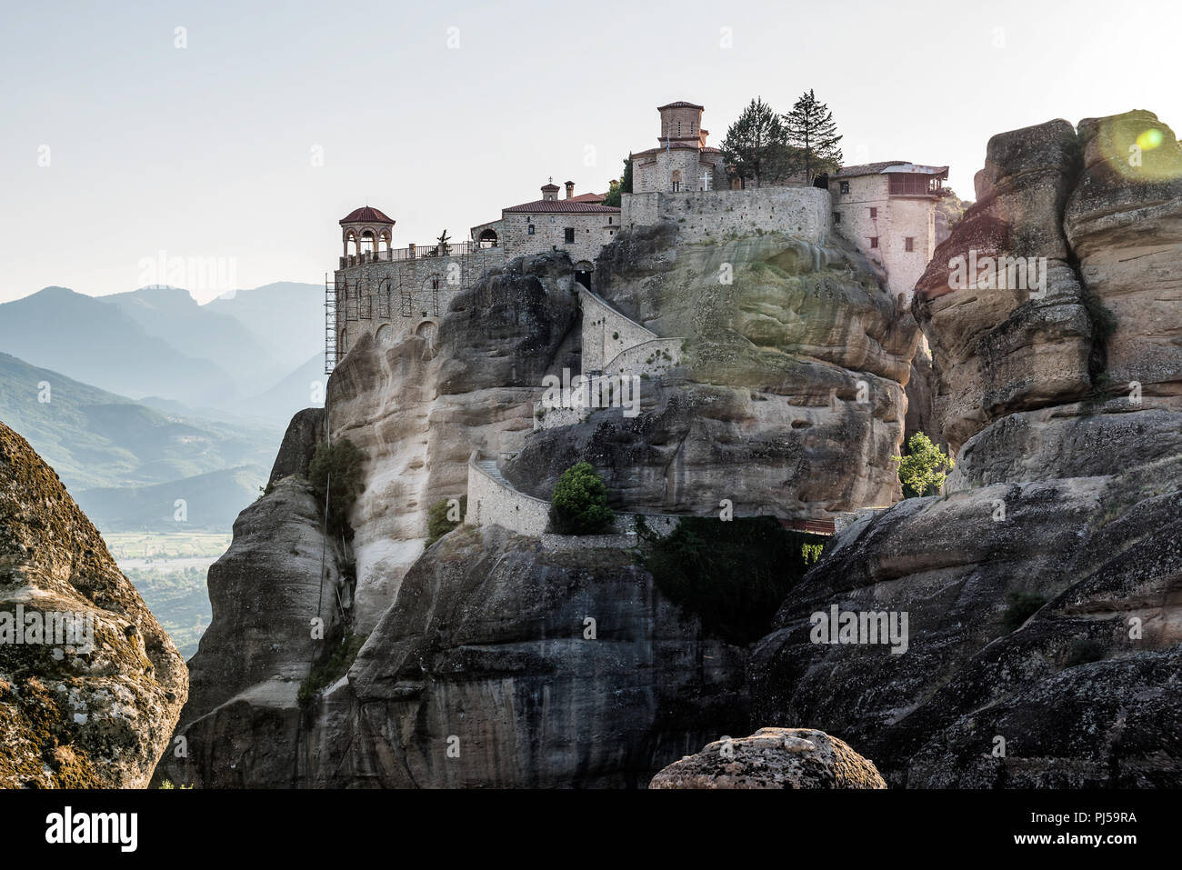 Meteore o Meteora Monastero di Varlaam, Tessaglia, Grecia Foto Stock