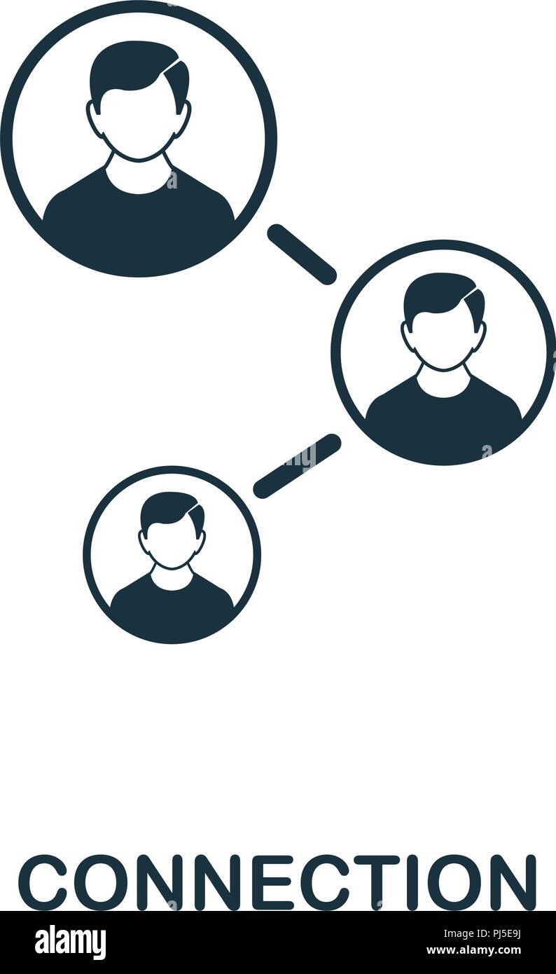 Icona di connessione. Monocromatico design di stile dalla collezione di gestione. UI. Pixel perfetto pittogramma semplice icona di connessione. Web design, applicazioni software, p Illustrazione Vettoriale