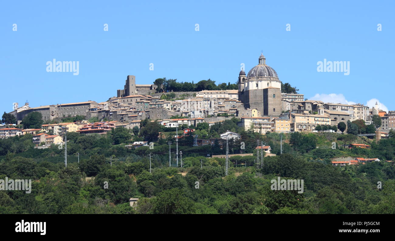 Vista panoramica di Montefiascone. Viterbo, Italia Foto Stock