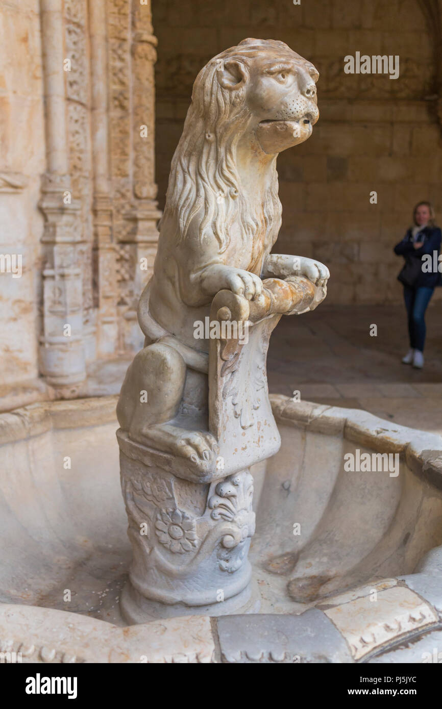 Il Monastero di Jeronimos, il monastero di Hieronymites, Lisbona, Portogallo Foto Stock