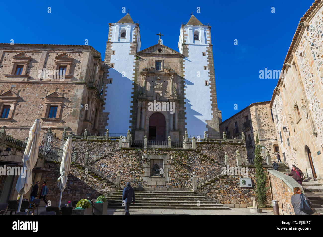 San Francisco Javier chiesa (1755), Caceres, Estremadura, Spagna Foto Stock