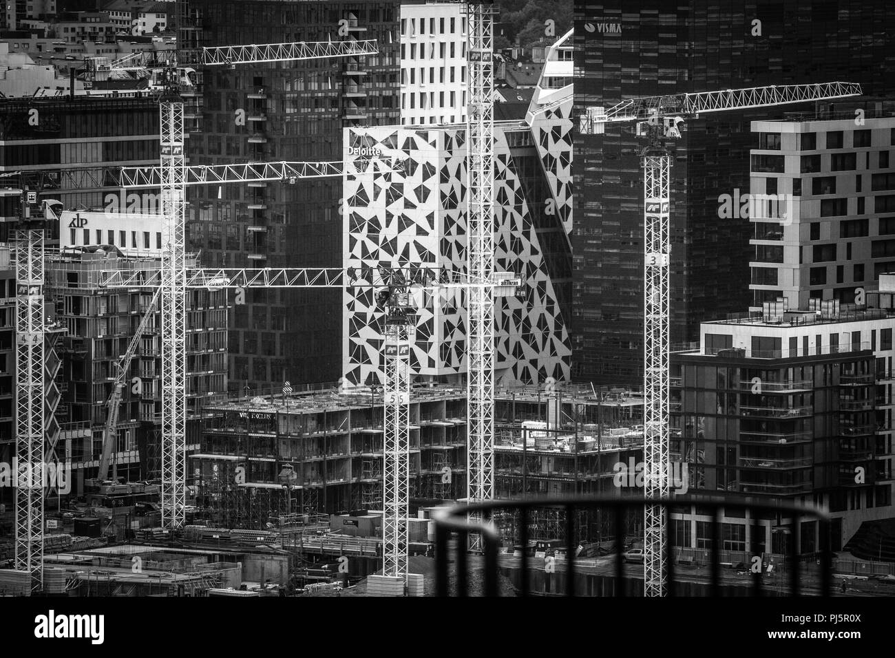 Codice a barre progetto. Oslo. Norvegia Foto Stock