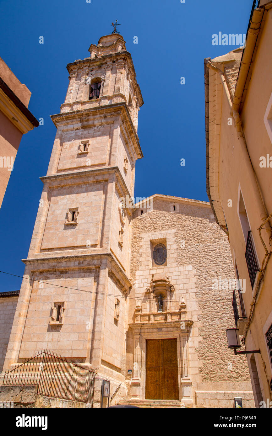 Parroquia de la Asunción de Nuestra Señora, chiesa in Bocairent, Comunità Valenciana, Spagna Foto Stock