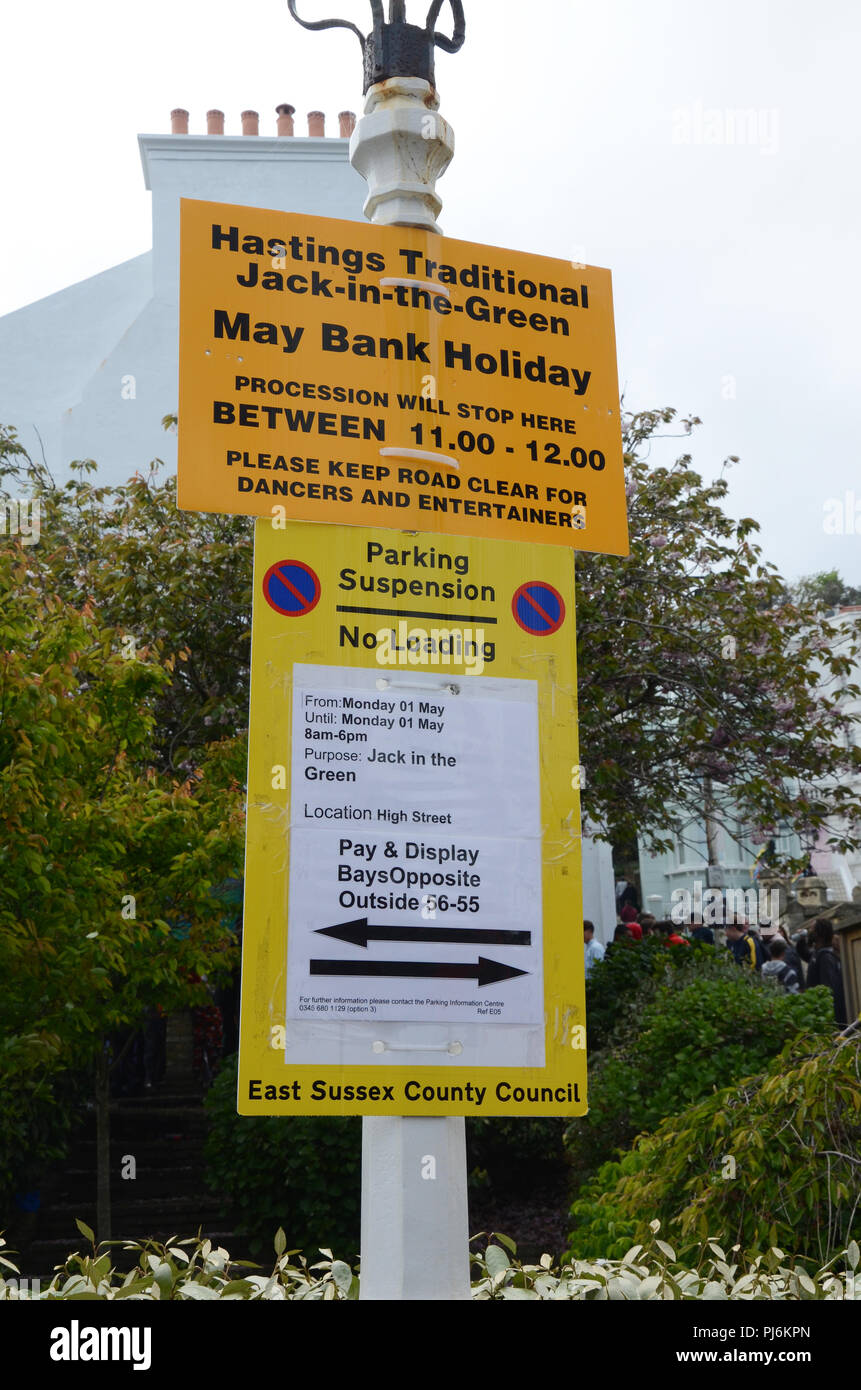 Regolamenti per il Jack nel festival verdi, Hastings, Regno Unito Foto Stock