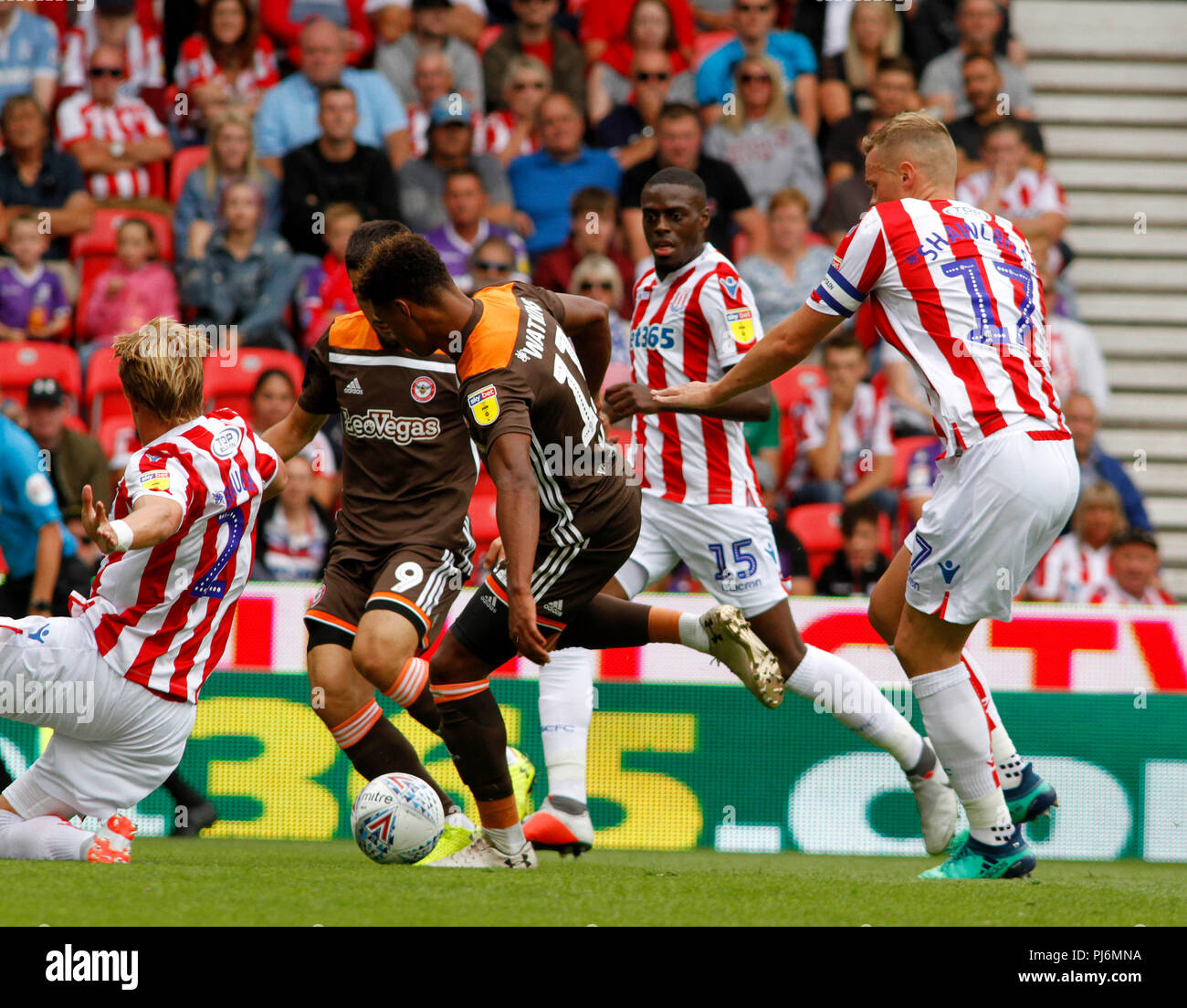 Stoke City v Brentford FC Foto Stock