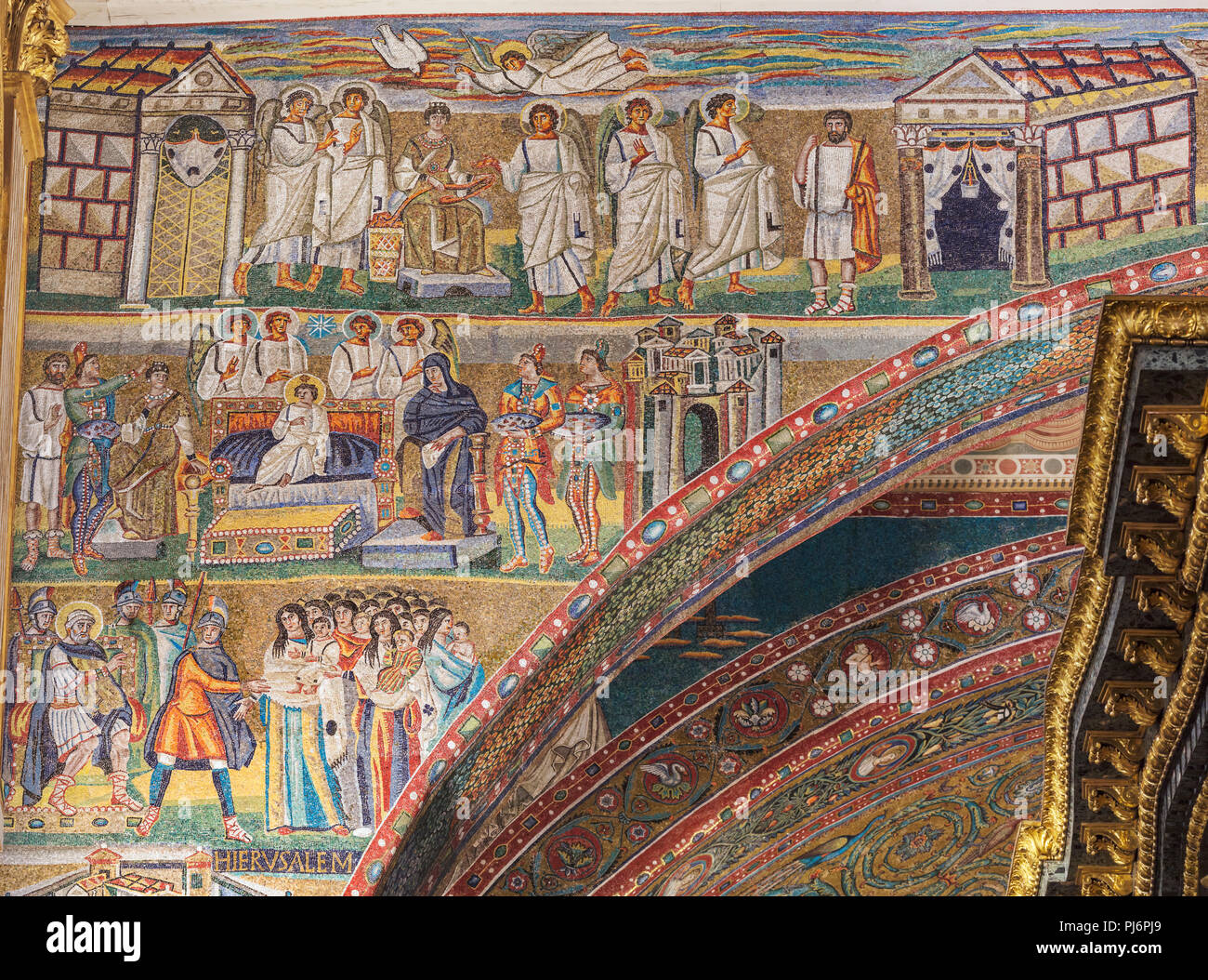 Mosaici (V secolo), la Basilica di Santa Maria Maggiore interno, Roma,  lazio, Italy Foto stock - Alamy