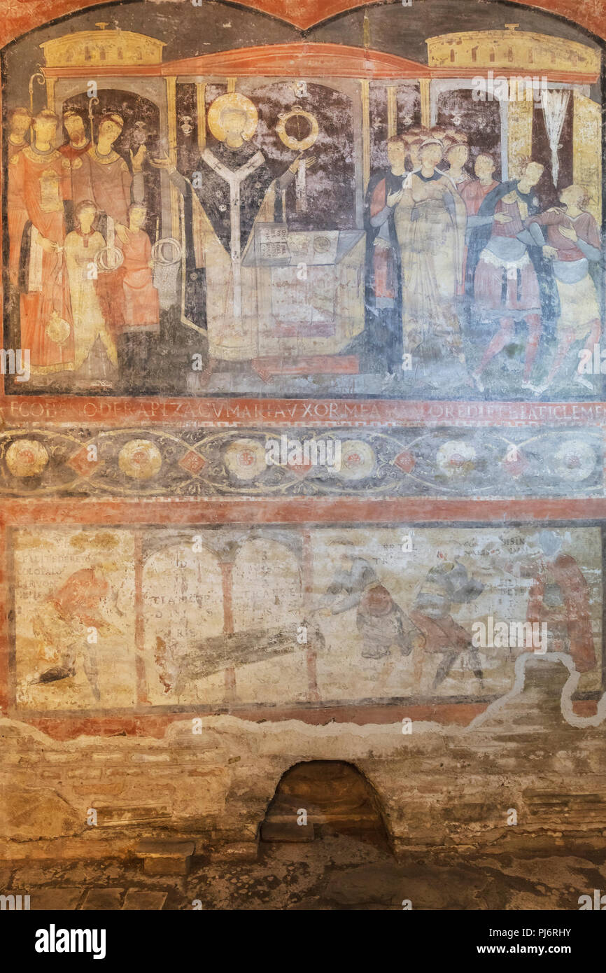 Pittura ad affresco, Basilica di San Clemente interno, Basilica di San