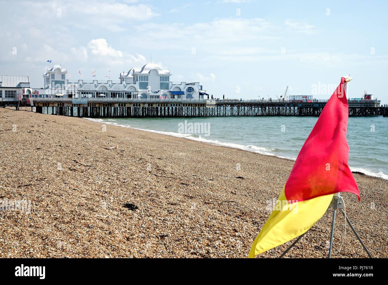 Il recentemente rinnovato South Parade Pier a Southsea Hampshire England Regno Unito Foto Stock