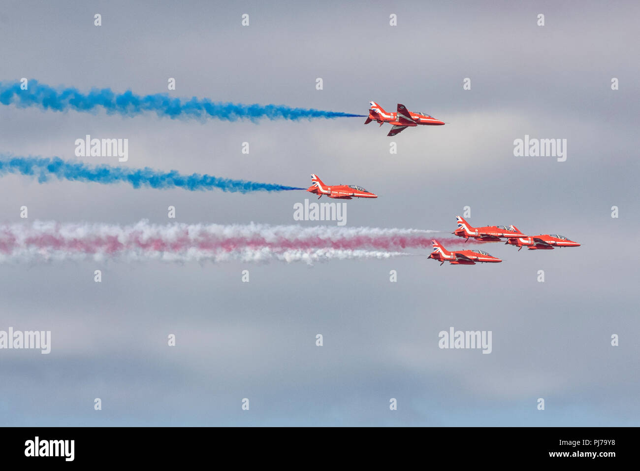 RAF frecce rosse 2018 display a Cromer, Norfolk Foto Stock