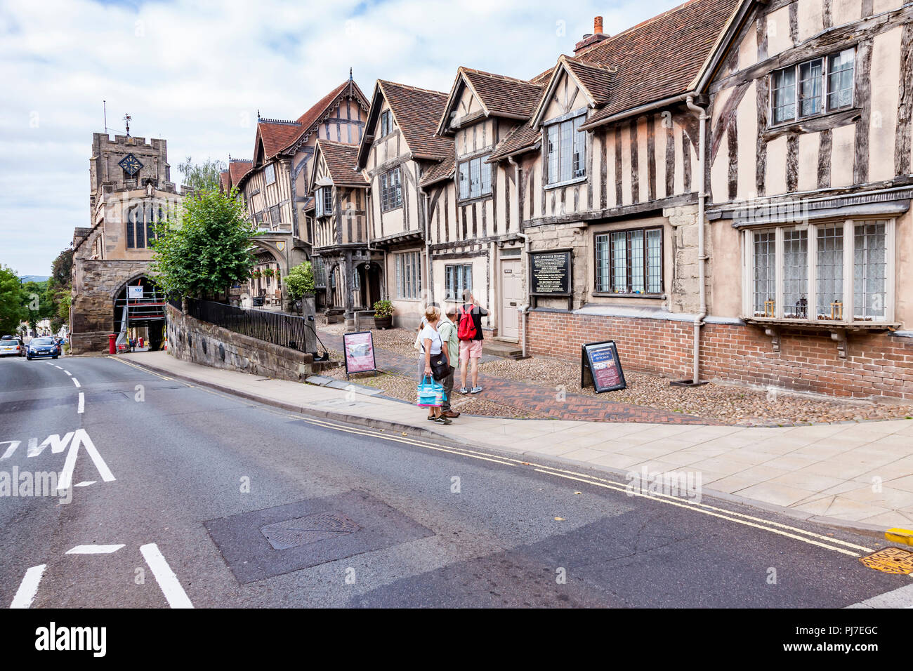 Lord Leycester Hospital, Warwick, una città sul fiume Avon, in Inghilterra il West Midlands Foto Stock