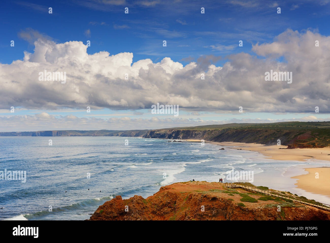 Praia da Bordeira (Bordeira beach). Parque Natural do Sudoeste Alentejano e Costa Vicentina, la più selvaggia costa atlantica in Europa. Algarve Portogallo Foto Stock