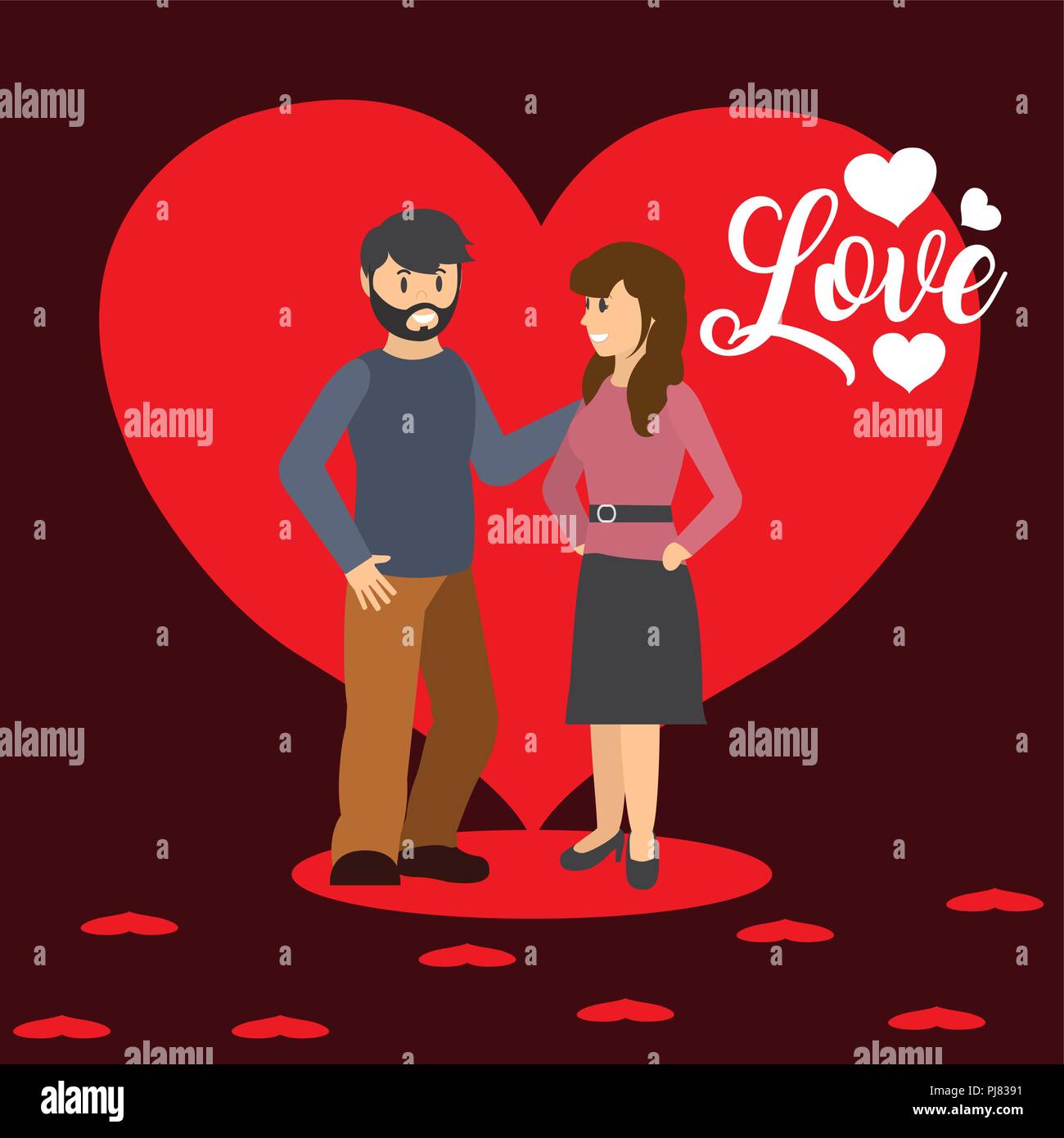 Giovane amore cartoni animati Immagine e Vettoriale - Alamy