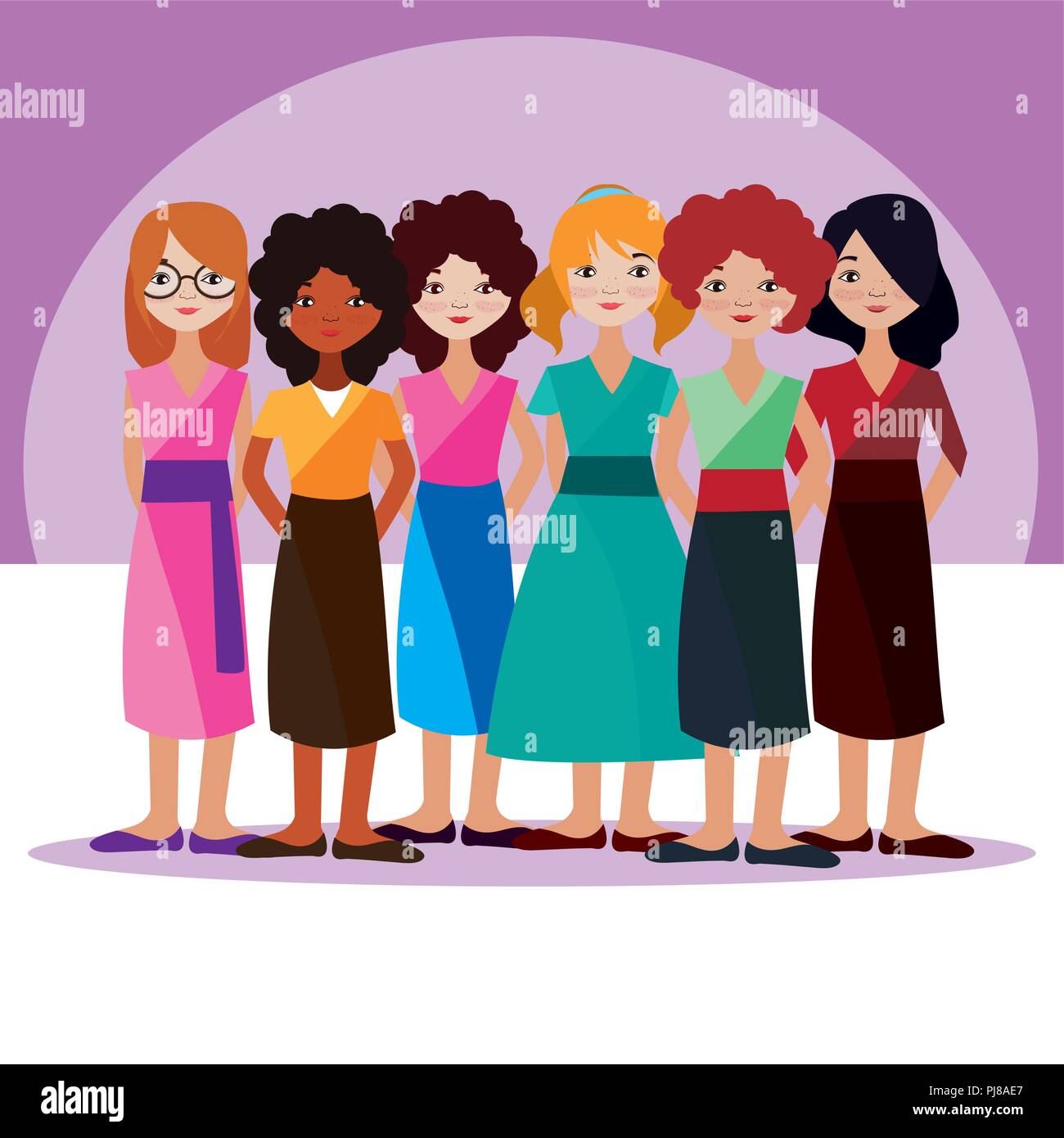 Womens amici cartoni animati Immagine e Vettoriale - Alamy