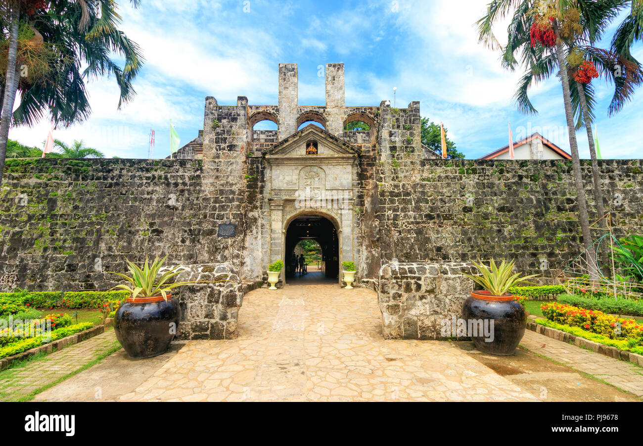 Fort San Pedro, Cebu, Filippine, 07 Luglio 2017 - Parte anteriore del Fort San Pedro Foto Stock