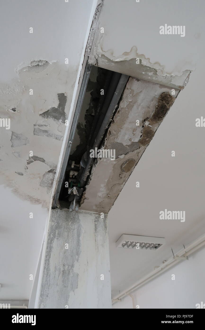 Umidità sul soffitto Foto Stock