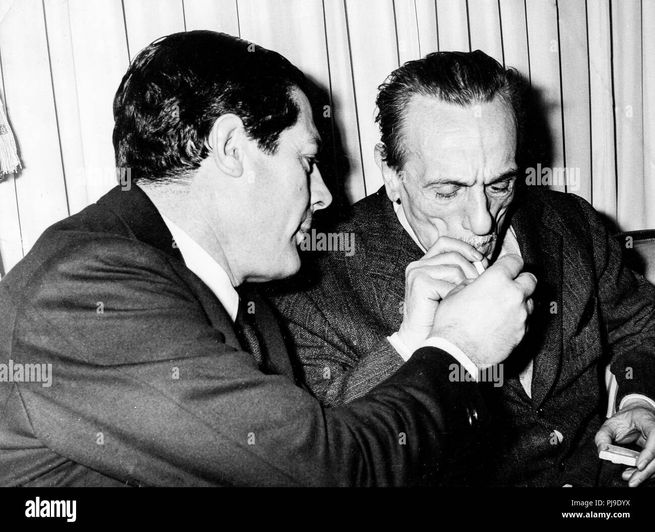 Marcello Mastroianni, Eduardo de filippo, 1966 Foto Stock