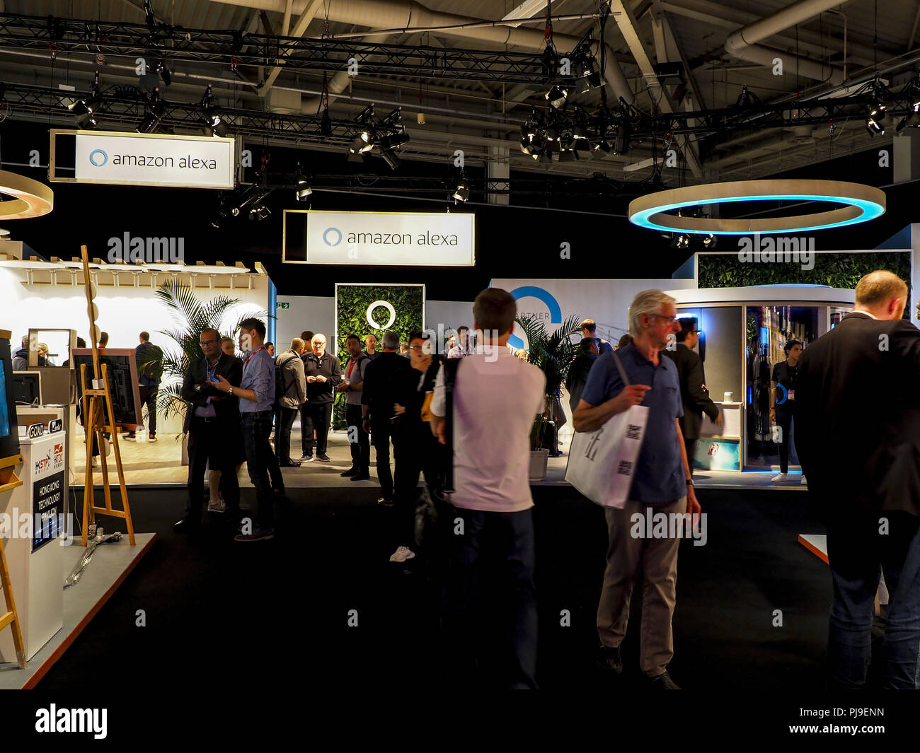Amazon Alexa, IFA 2018, Berlino, Internationale Funkaustellung Foto Stock