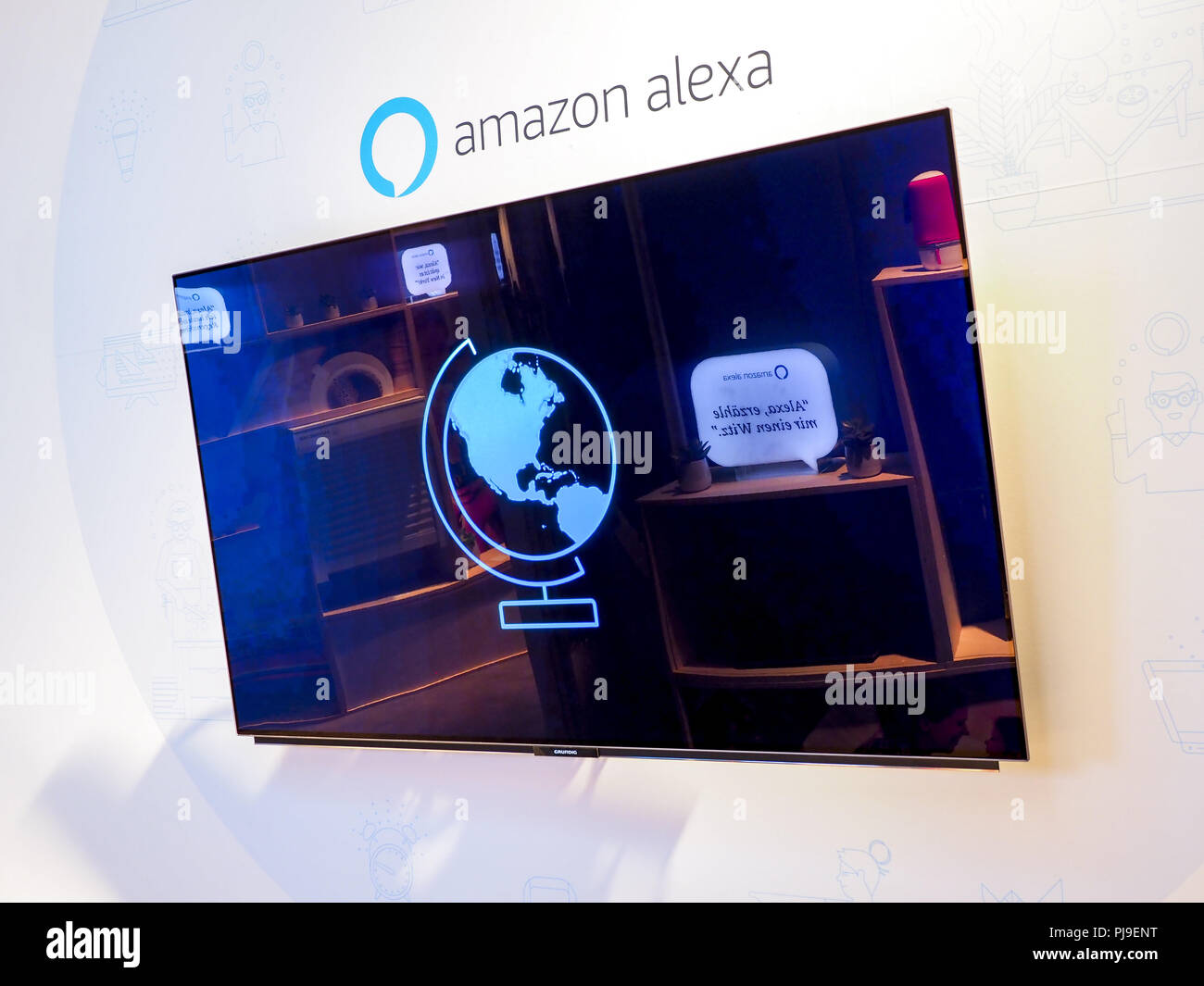 Amazon Alexa, IFA 2018, Berlino, Internationale Funkaustellung Foto Stock