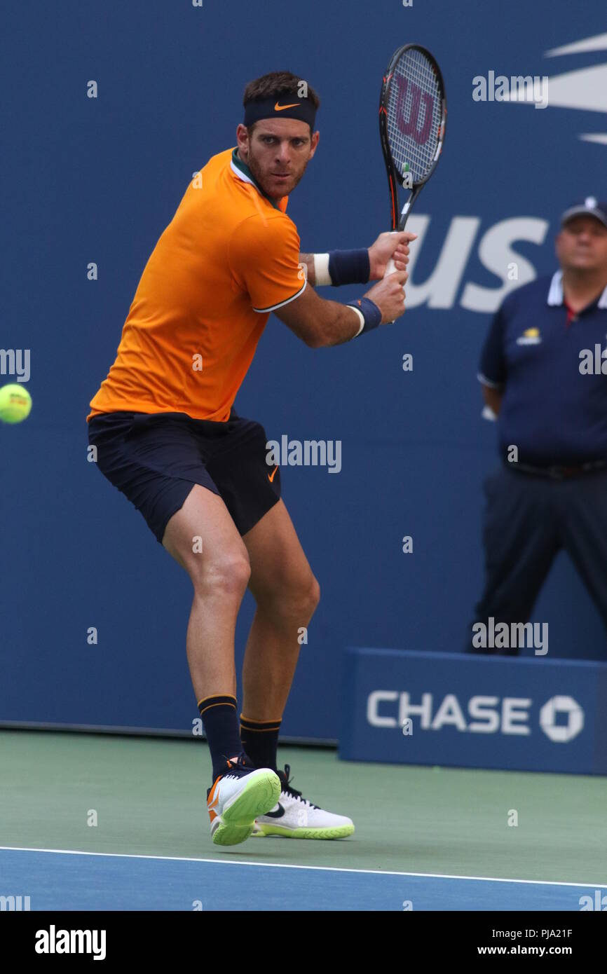 Juan Martin Del Potro Tennis US Open. 9-4-2018 foto da John Barrett/PHOTOlink.net Foto Stock