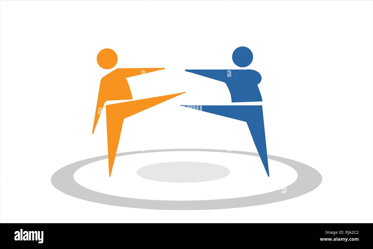 Il karate, dalla collezione dello sport Illustrazione Vettoriale