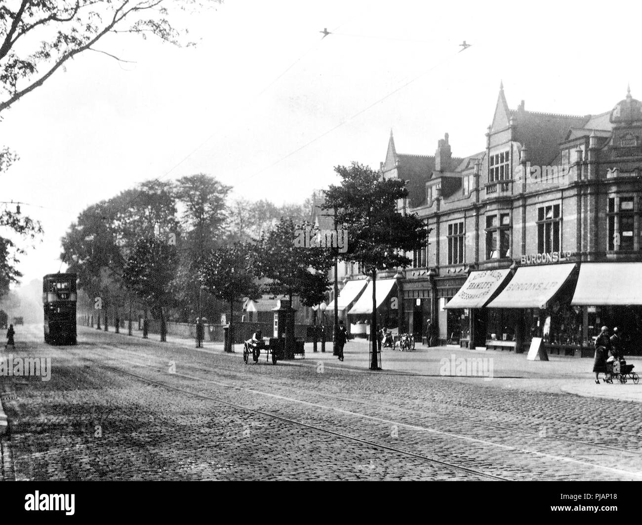 Wilmslow Road Fallowfield inizio novecento Foto Stock