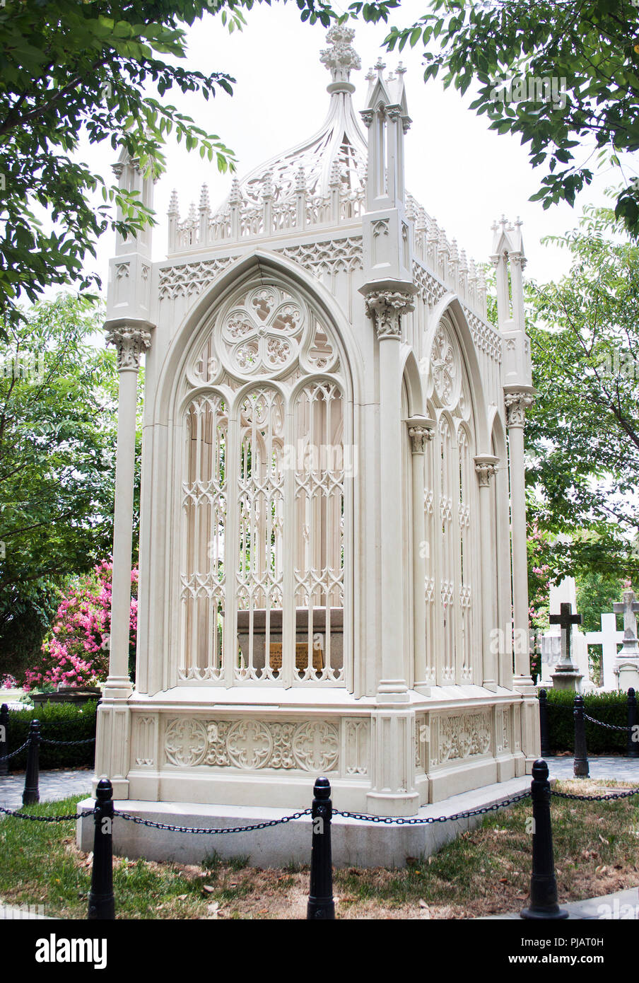 Presidente James Monroe tomba nel cimitero di Hollywood Richmond Virginia Foto Stock