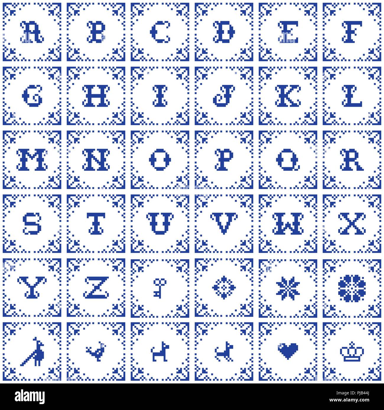 Punto croce alfabeto immagini e fotografie stock ad alta risoluzione - Alamy