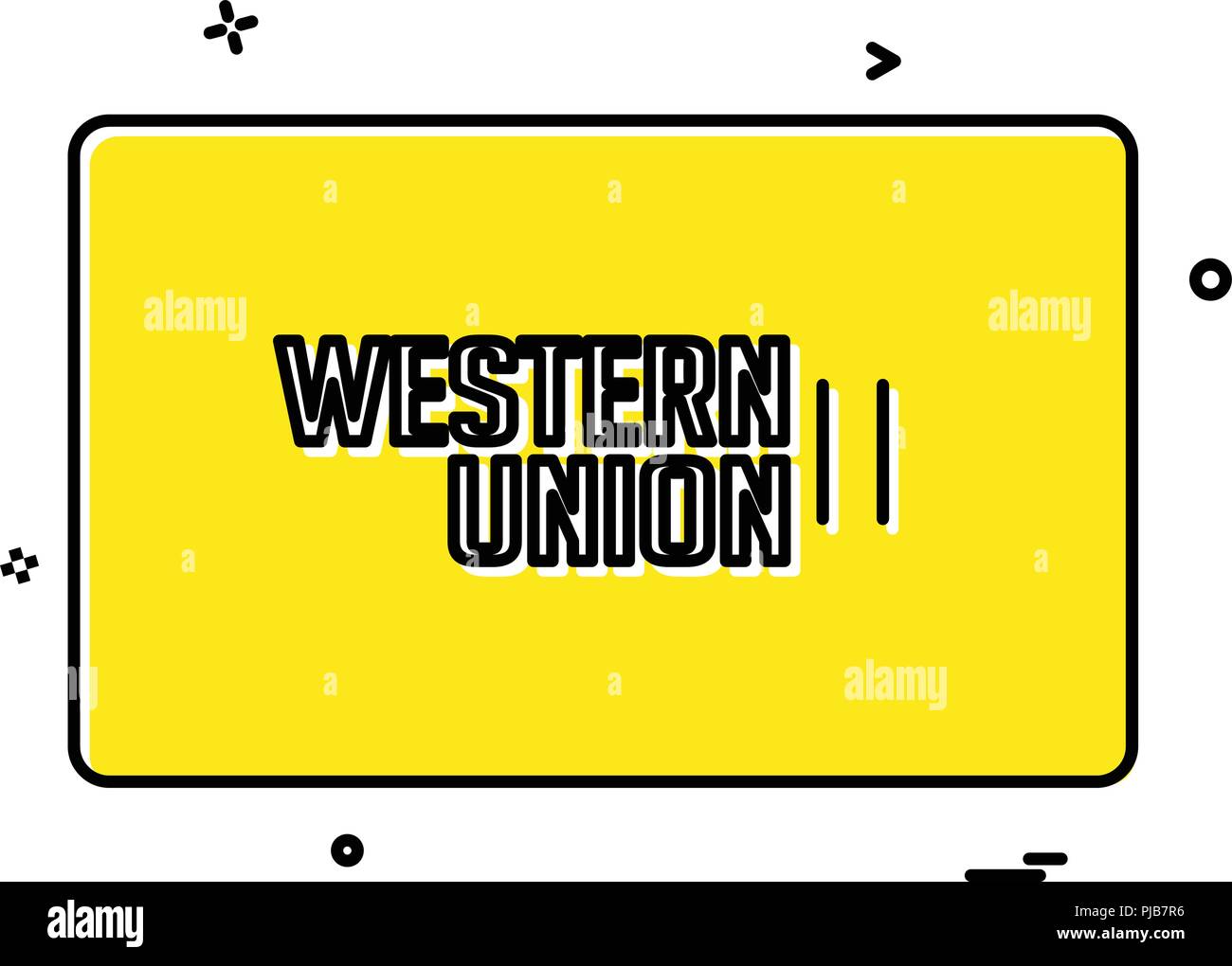 Western Union carta di credito vettore di design Immagine e Vettoriale -  Alamy