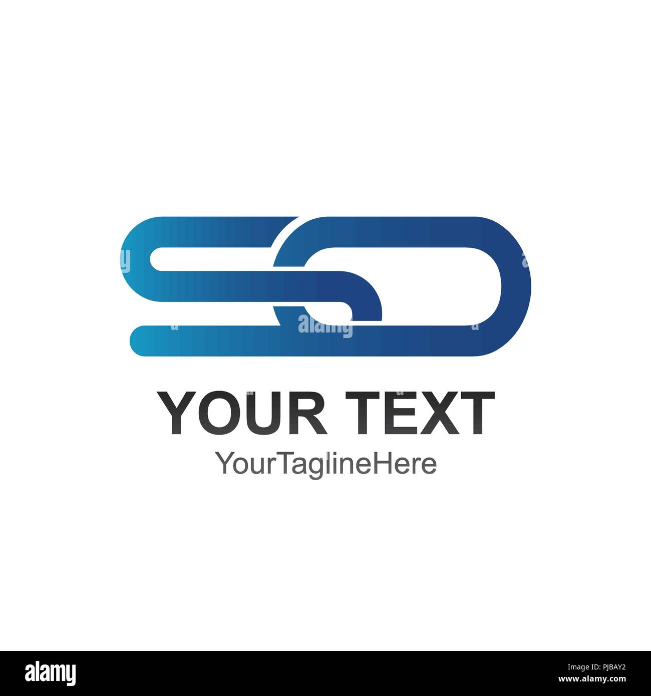 Lettera iniziale in modo che il logo colorato modello blu design collegati per il business e l'identità aziendale Illustrazione Vettoriale