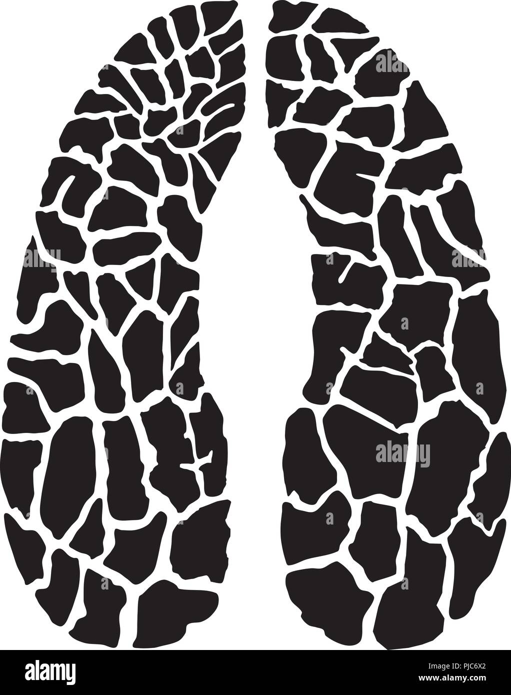 Footprint giraffe Illustrazione Vettoriale