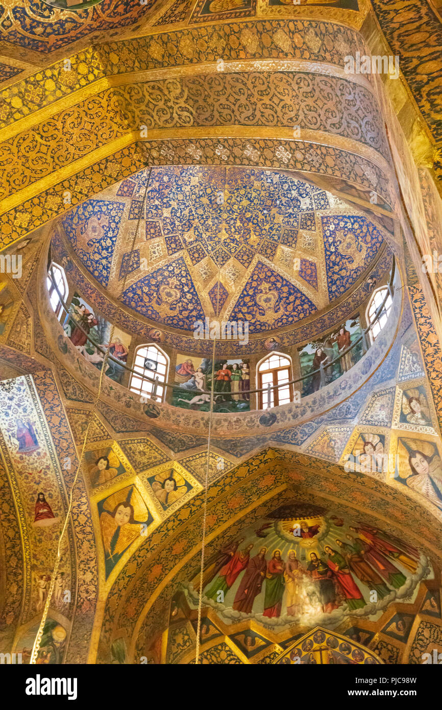 Repubblica islamica di Iran. Isfahan, Nuova Julfa. Il Santo Salvatore Vank Cathedral, aka il santo Salvatore cattedrale o chiesa di Santo sorelle. Inter Foto Stock