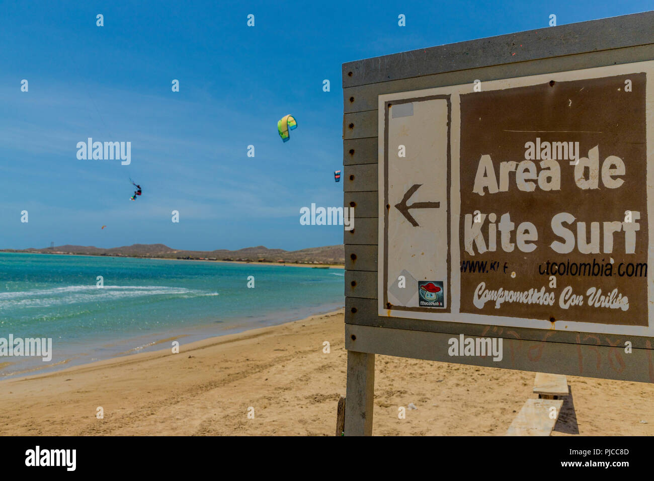 Una vista di Cabo de la Vela in Colombia Foto Stock