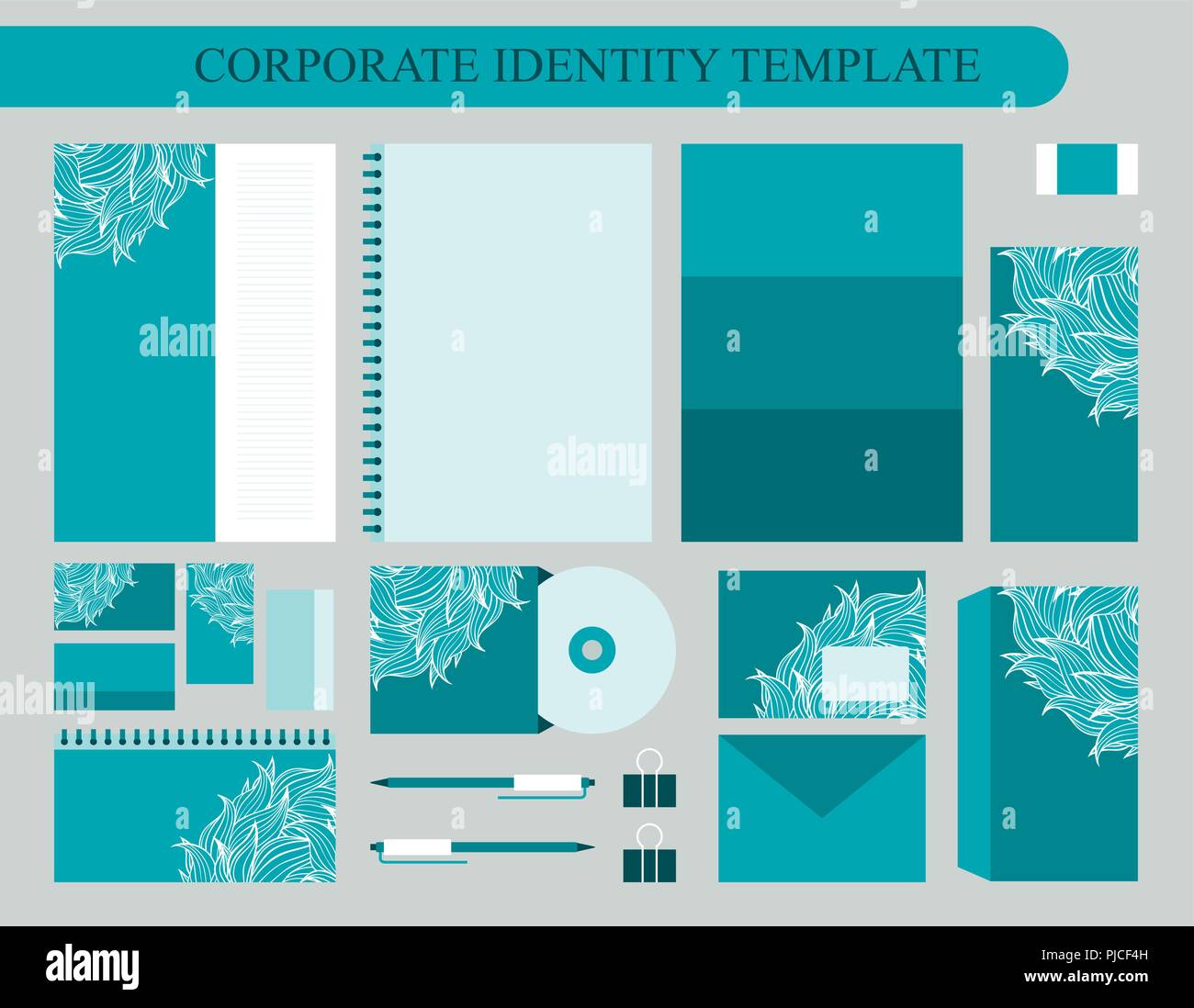 Corporate identity design template Illustrazione Vettoriale