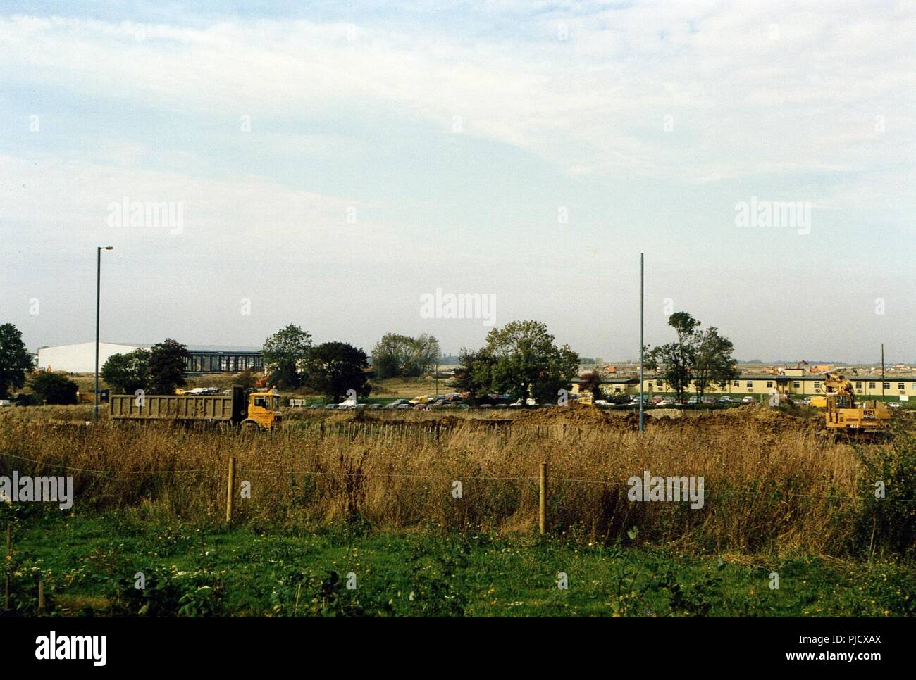 L'aeroporto di Stansted in costruzione Foto Stock