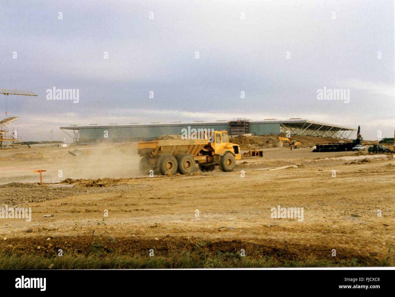 L'aeroporto di Stansted in costruzione Foto Stock