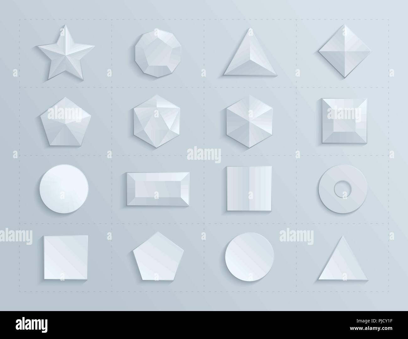 Forme 3D realistica del modello Illustrazione Vettoriale