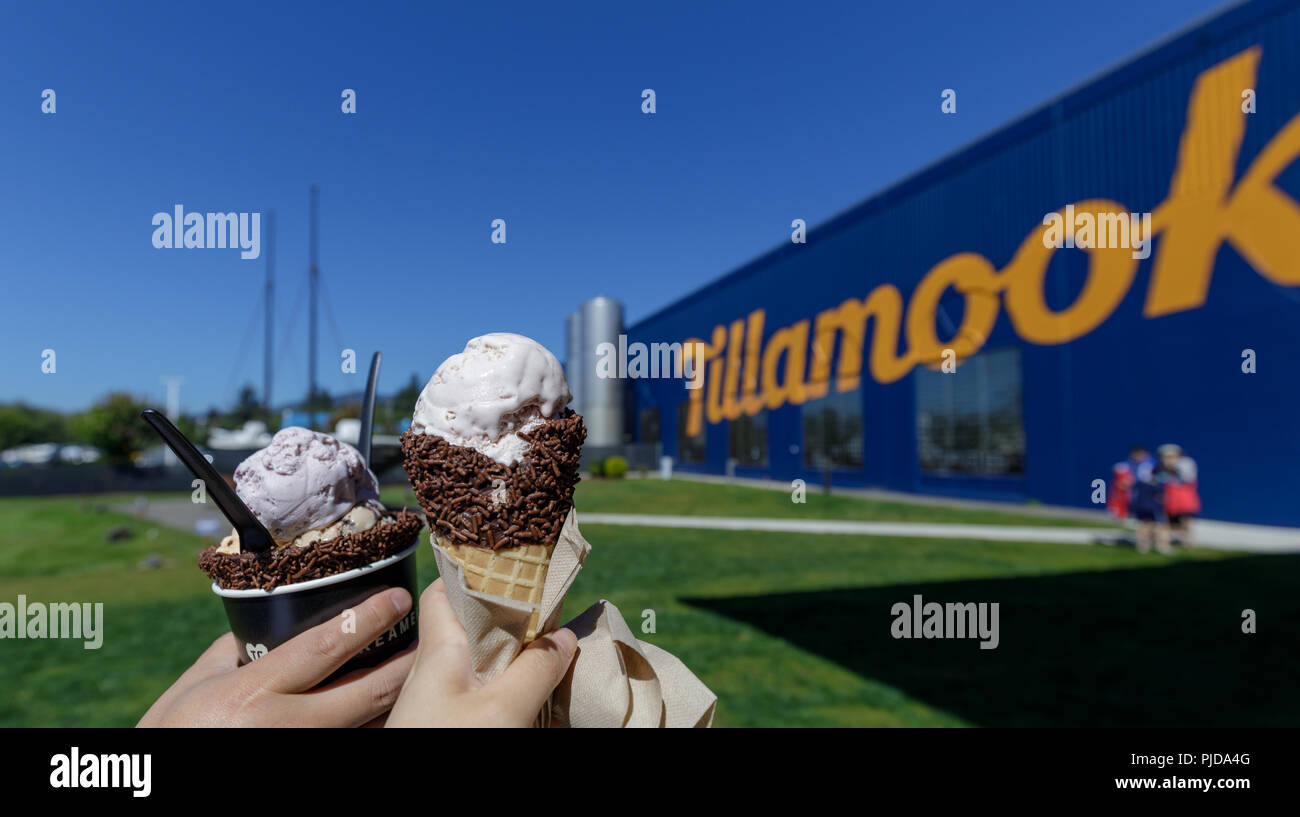 Tillamook, Oregon - 3 sett 2018 : Tillamook Creamery gelato al Tillamook fabbrica di formaggio Foto Stock