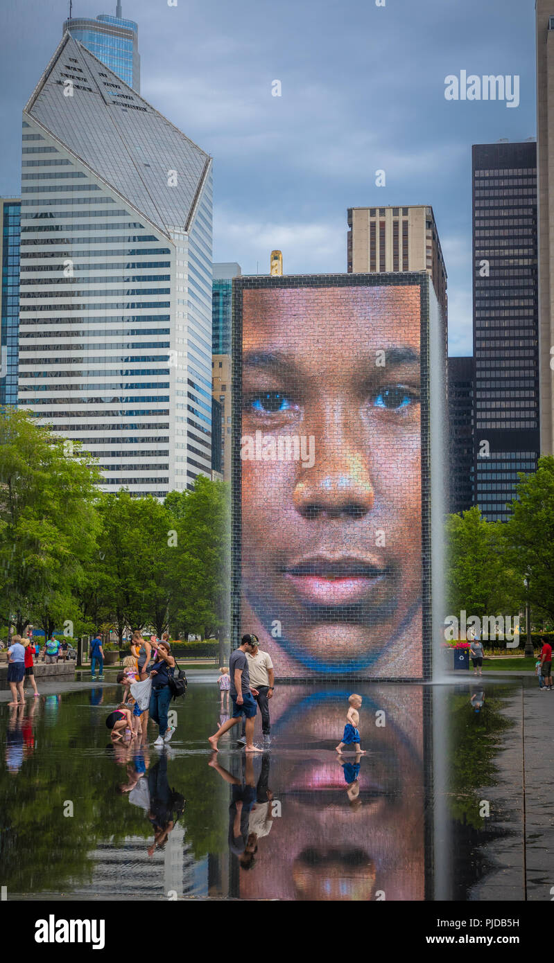 Chicago è una città negli Stati Uniti stato dell'Illinois, è la terza città più popolosa degli Stati Uniti. Foto Stock