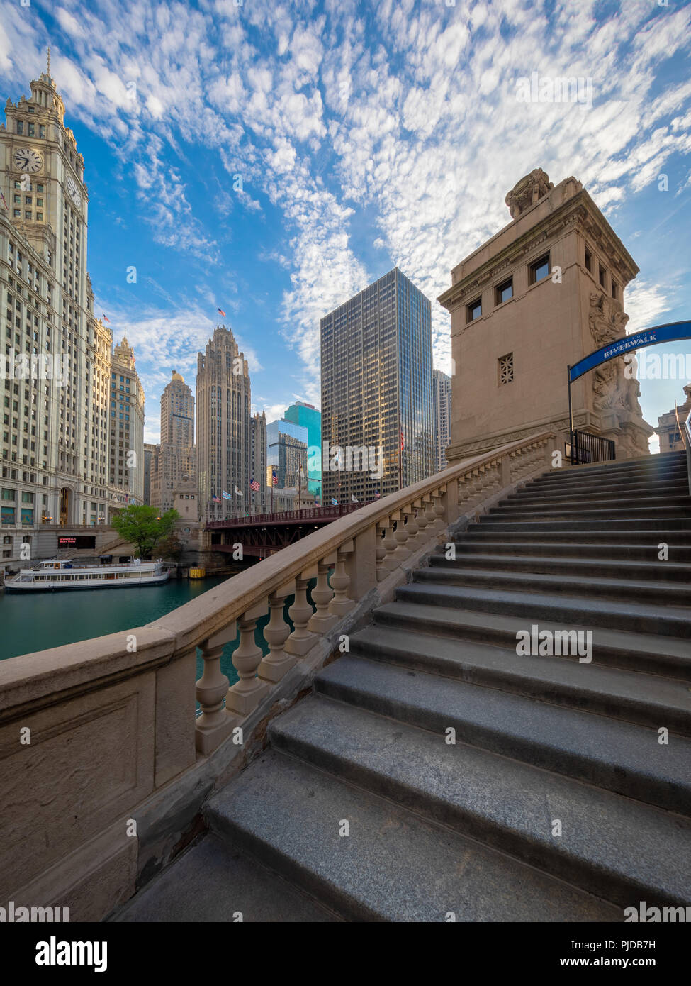 Chicago è una città negli Stati Uniti stato dell'Illinois, è la terza città più popolosa degli Stati Uniti. Foto Stock