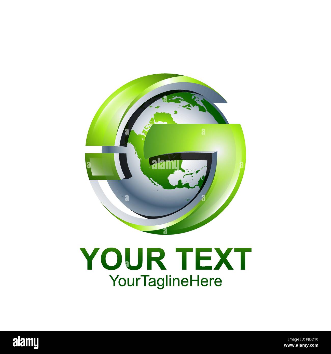 Lettera iniziale G logo colorato modello di cerchio grigio design per il business e l'identità aziendale Illustrazione Vettoriale