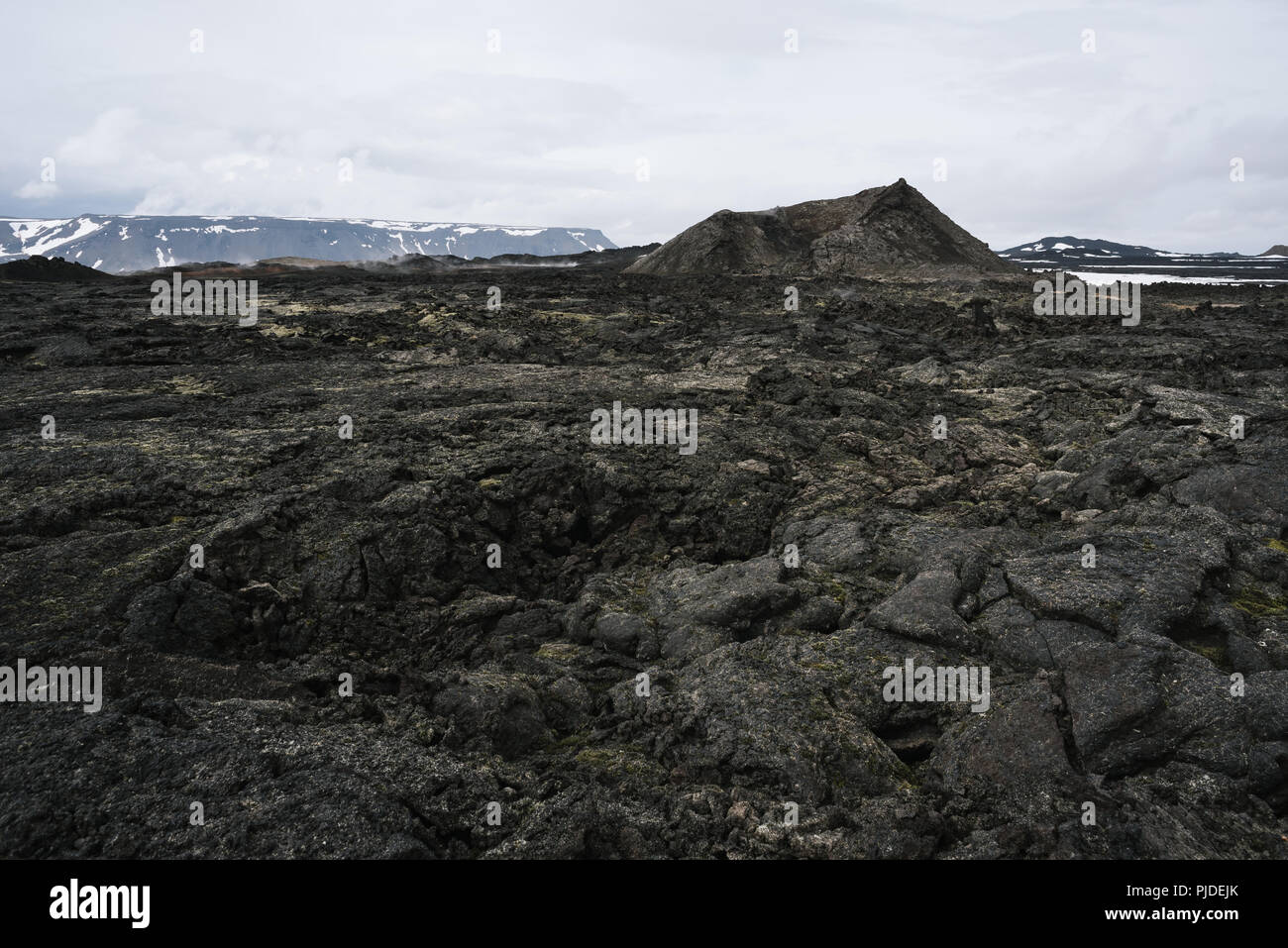 Area geotermale Leirhnjukur. Krafla Vulcano Islanda Foto Stock