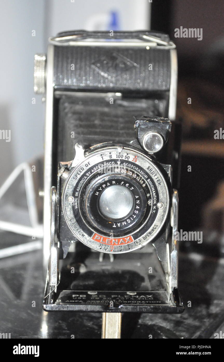 1935 Vintage Agfa Ansco Plenax PB 20 telecamera cinematografica Foto Stock